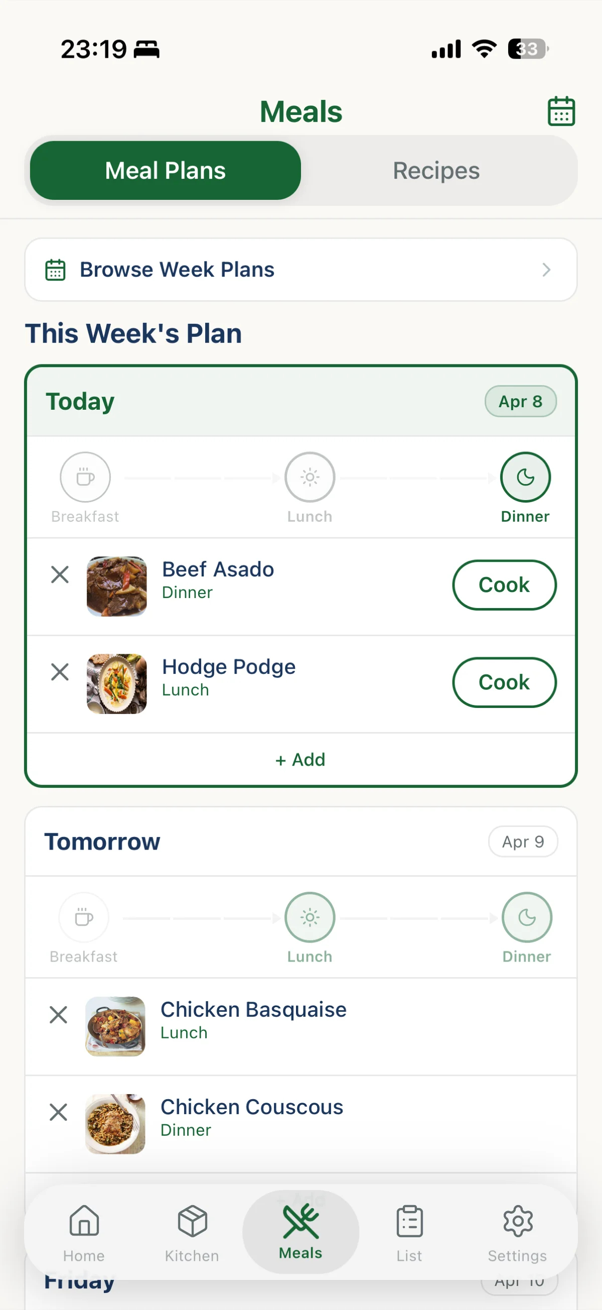 The seven-day meal planner